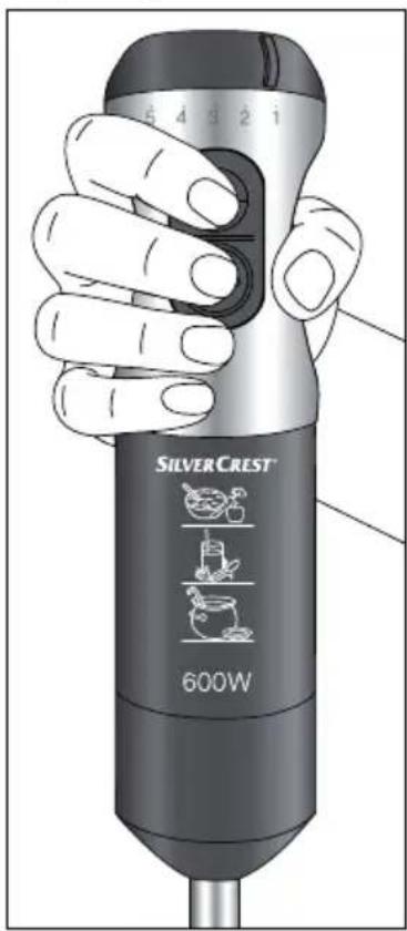 SILVERCREST SSM 600 C2 - Sådan holdes stavblenderen - 1