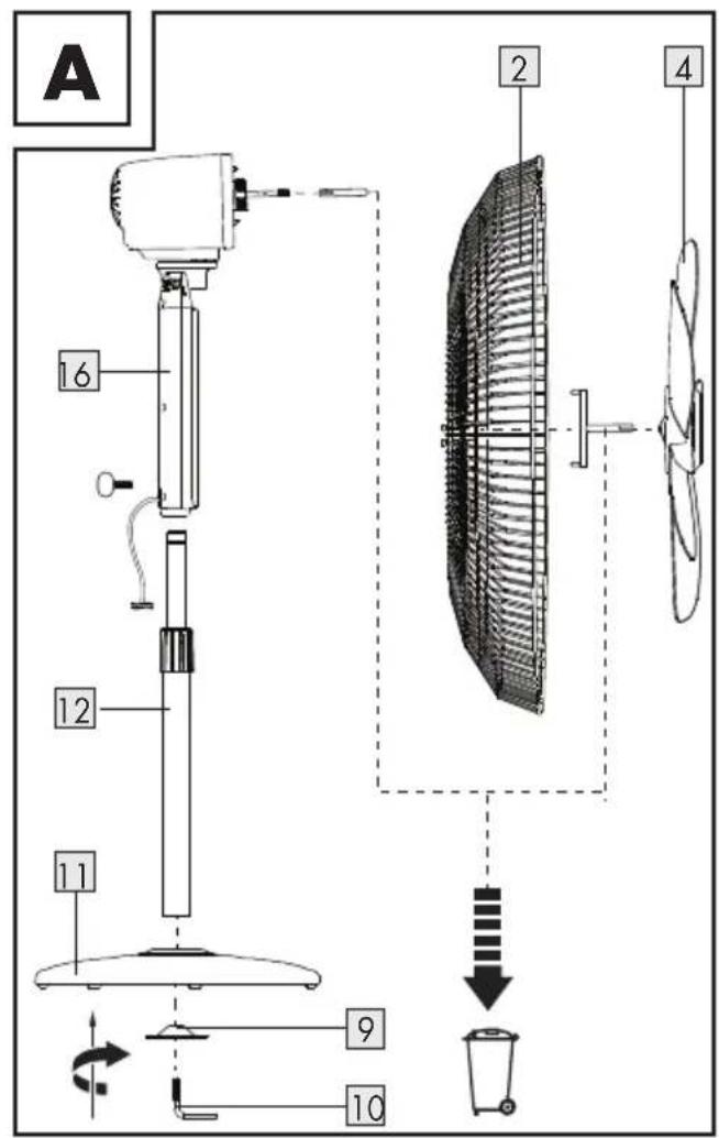 A 16 12 11 9 10 2 4