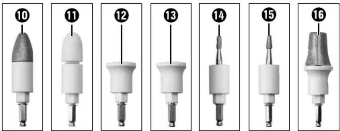 Image showing a series of 16 labeled mechanical or electrical components, numbered 10 to 16.