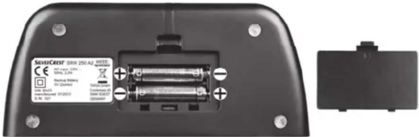 SILVERCREST SRW 250 A2 - De reservebatterijen plaatsen - 1
