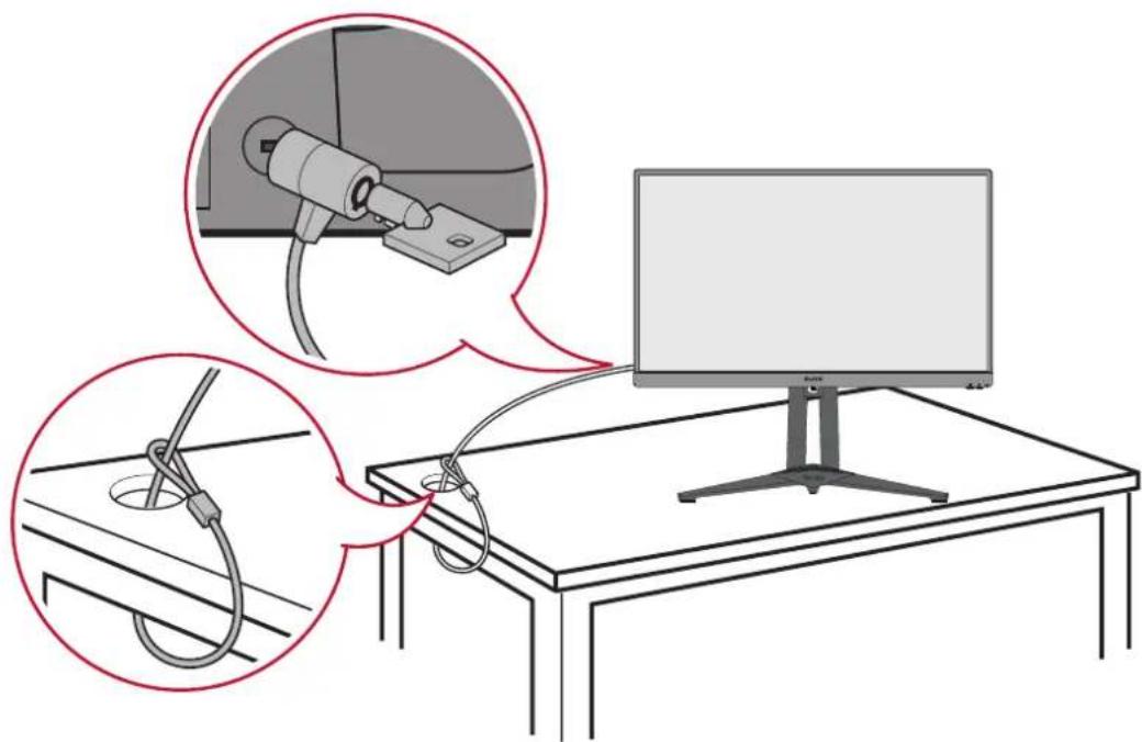 VIEWSONIC XG270QC - Brug af sikkerhedshullet - 1