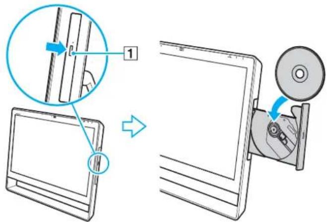 SONY Vaio VPCJ21M1E - Sådan indsætter du en disk - 1