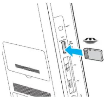 SONY Vaio VPCJ21M1E - Indsættelse og fjernelse af en "Memory Stick" - 1