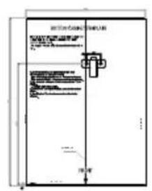 Technical diagram with labeled components and annotations in Chinese, including a vertical line and dimension arrows