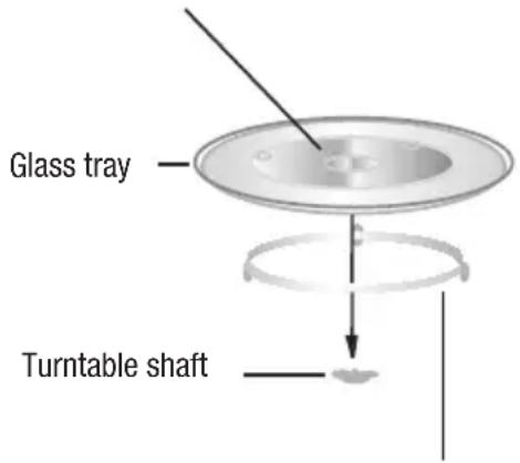Glass tray Turntable shaft