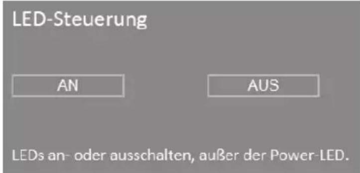 LED-Steuerung AN AUS LEDs an- oder ausschalten, außer der Power-LED.