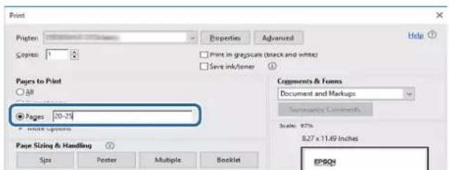 EPSON EcoTank ET-2700 - Sådan udskrives kun de nødvendige sider - 1