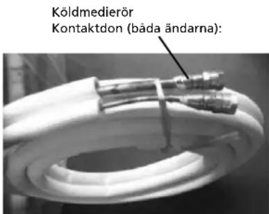Köldmedierör Kontaktdon (bäda ändarna):