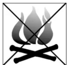 Symbolic illustration of a campfire crossed over a fire, enclosed in a square frame (no text or symbols)