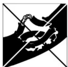 Abstract black-and-white geometric pattern with diagonal lines and a central emblem (no text or symbols)
