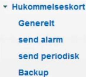 Hukommelseskort Generelt send alarm send periodisk Backup
