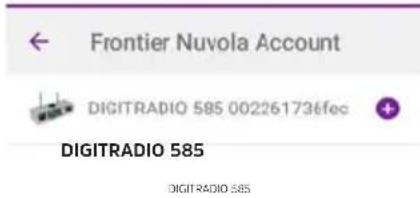 Frontier Nuvola Account DIGITRADIO 585 002261736fec DIGITRADIO 585 DIGITRADIO 585