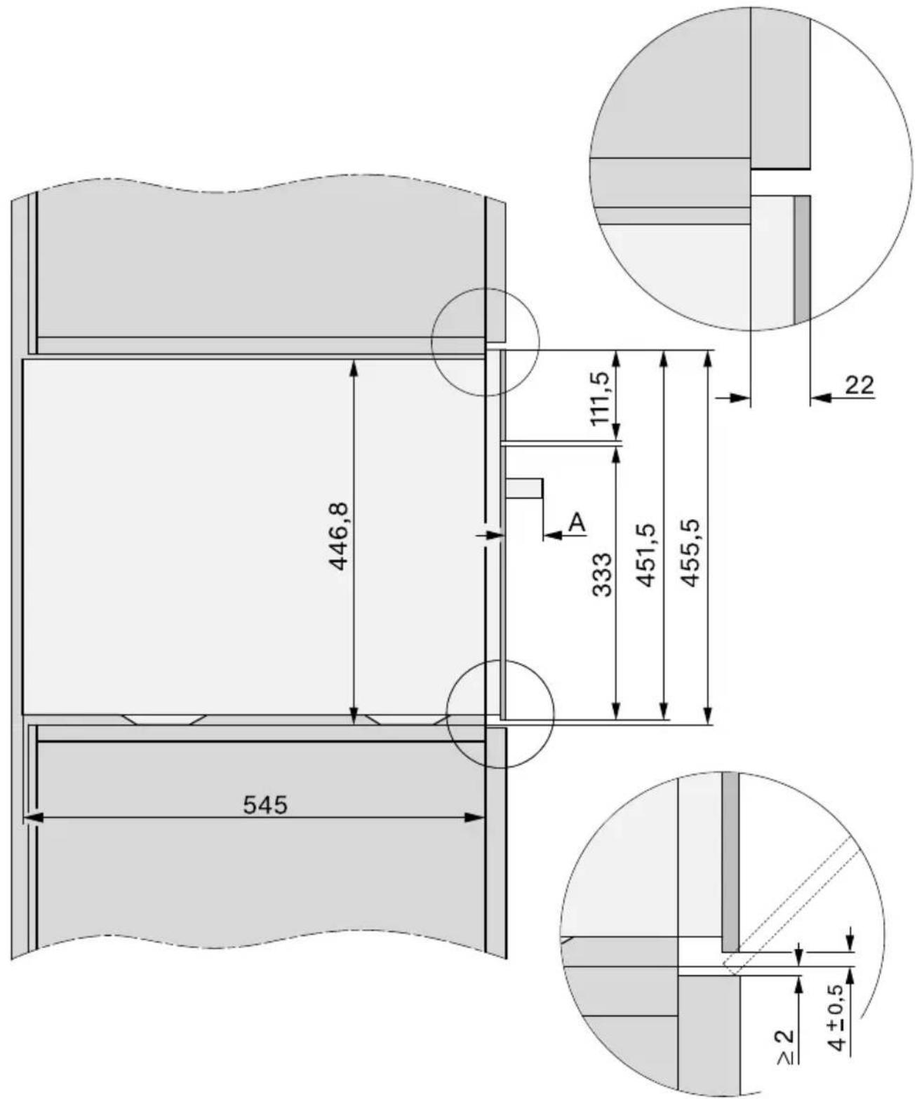 MIELE DGC 7540 - Indbygning i et underskab - 2