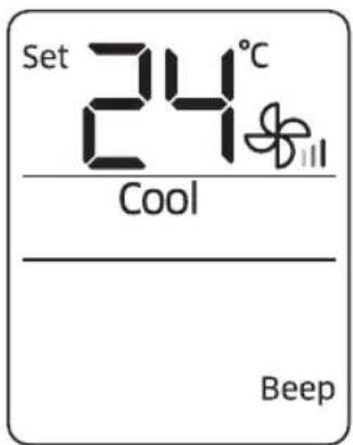 Set 24°C Cool Beep