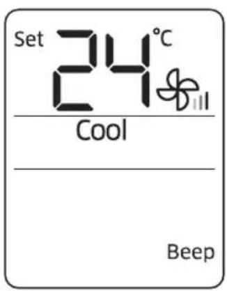 Set 24°C Cool Beep