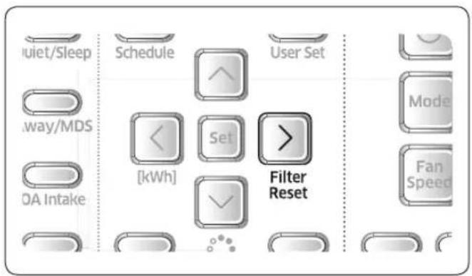 SAMSUNG AC120NN4DKH/EU - Nulstilling af luftfilteret - 1