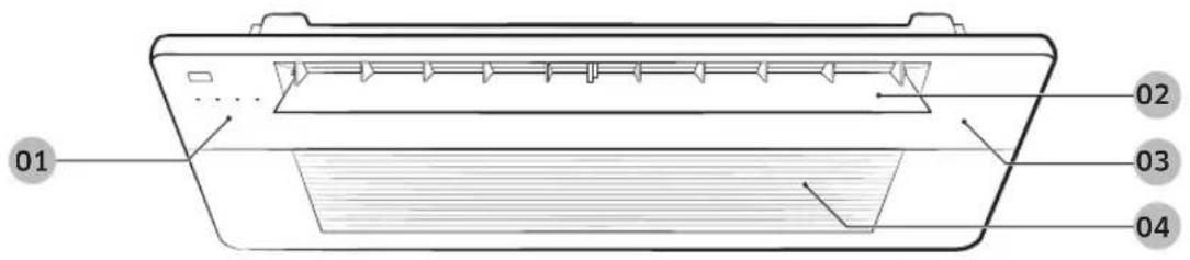 SAMSUNG AC120NN4DKH/EU - Oversigt over indendørsenhed - 1