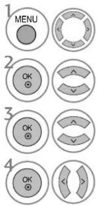 1 MENU 2 OK 3 OK 4 OK