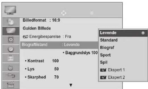 LG M2762DP - Forvalg af billedtilstand - 2