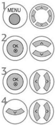 1 MENU 2 OK 3 OK 4