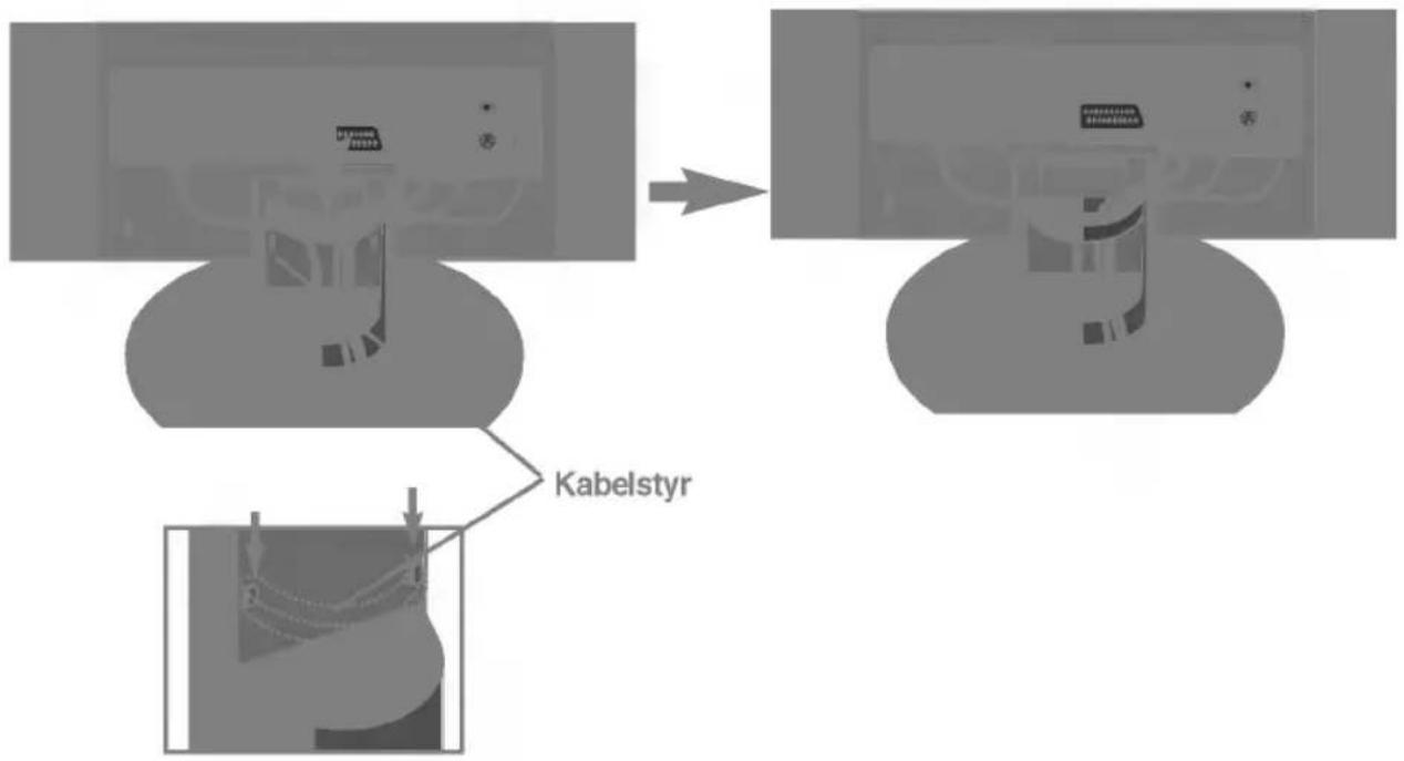 LG M1721A - Sæt kabelstyret ned i holderen. - 1