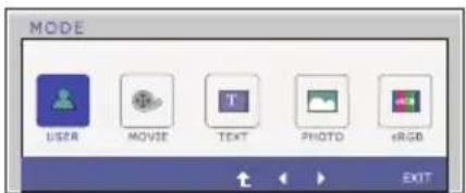 LG IPS236V-PN - Knappen MODE - 1
