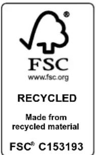 FSC® www.fsc.org RECYCLED Made from recycled material FSC® C153193