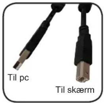 Til pc Til skærm