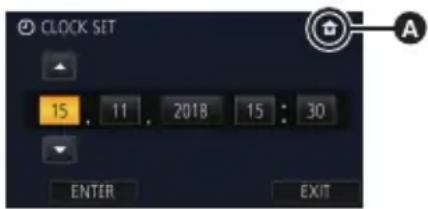 PANASONIC HC-V808 - Indstilling af dato og klokkeslæt - 1