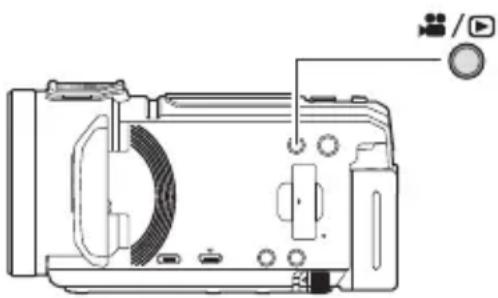PANASONIC HC-V808 - Sådan skifter du mellem optagelsesfunktion og afspilningsfunktion på denne enhed - 1
