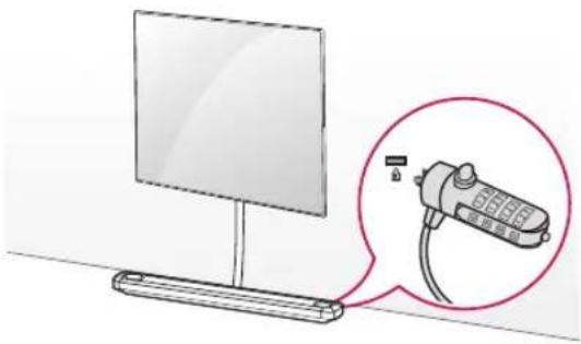 LG OLED65W7V - Så här använder du Kensington-låset - 1