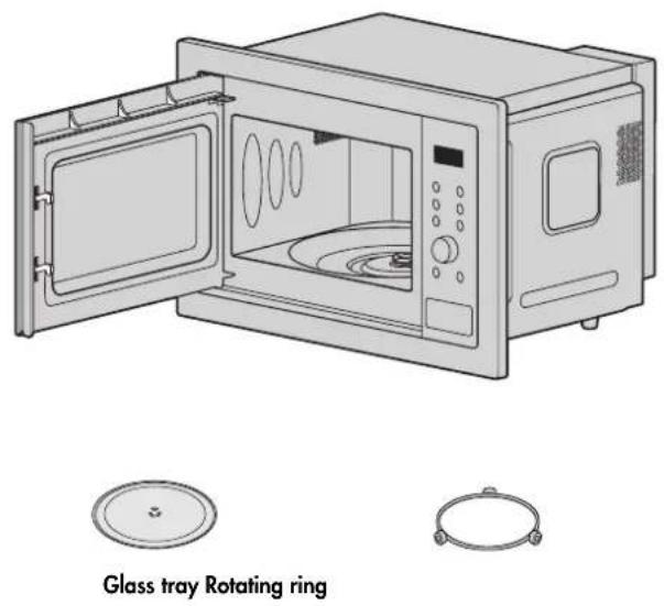 Glass tray Rotating ring