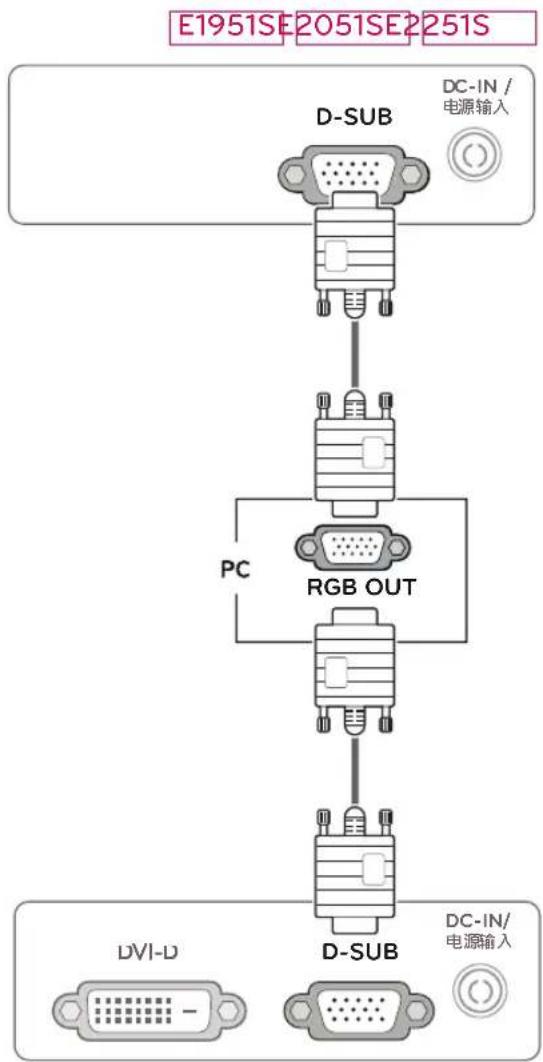 LG E2251VR-BN - D-SUB-tilslutning - 1