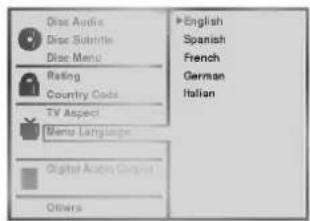 LG DVC5935 - DVD sprog - 2