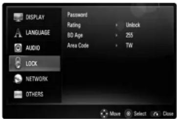 LG BD300 - Menuen [LOCK] (forældrekontrol) - 1