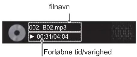 filnavn 002. B02.mp3 ▶ 00:31/04:04 Forløbne tid/varighed