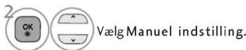 2 OK Vælg Manuel indstilling.