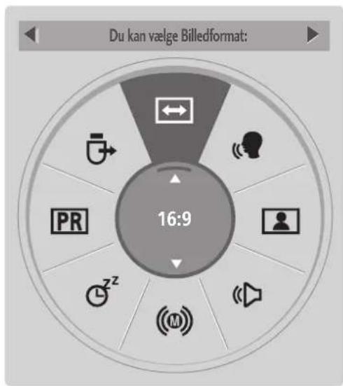 Du kan vælge Billedformat: 16:9