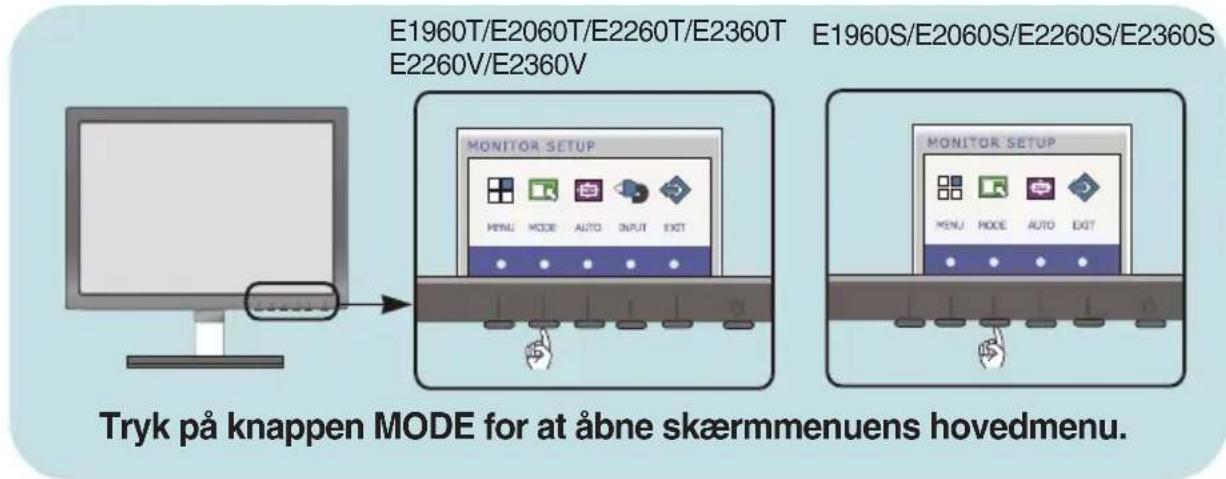 LG E2360V-PN - Indstillinger i skærmmenuen - 1