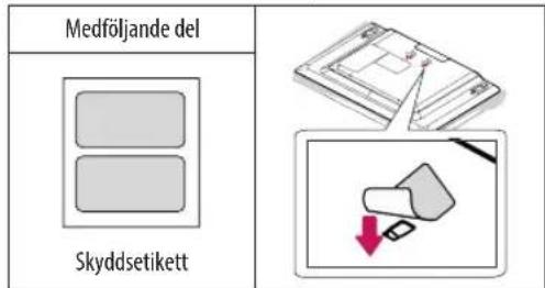 Medföljande del Skyddsetikett