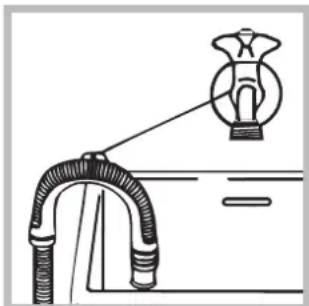 INDESIT IWTE 71282 C ECO EU - Anschluss des Ablaufschlauches - 2