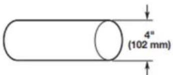 4" (102 mm)