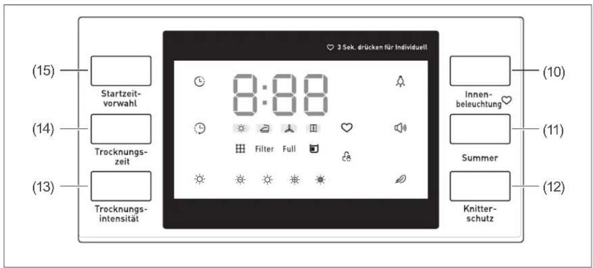 Hanseatic HWT8A3GT - Button panel - 1