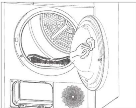 Hanseatic HWT8A3GT - Cleaning the appliance door - 1