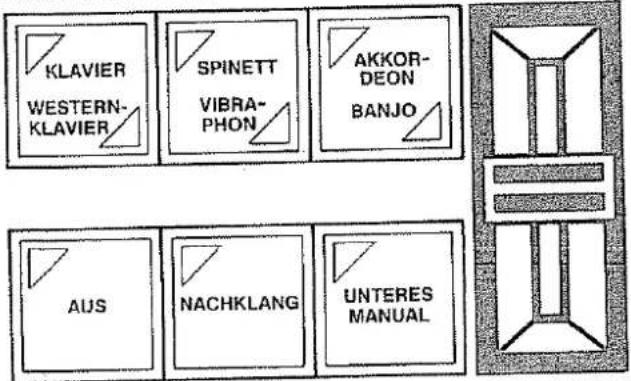 Hohner D 160 - FESTREGISTER FÜR DAS OBERE MANUAL - 1