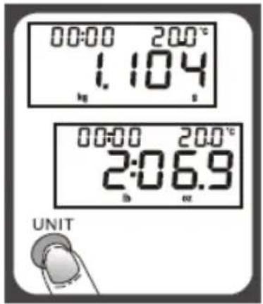 00:00 200°C 1.104 kg 00:00 200°C 2:06.9 lb oz UNIT