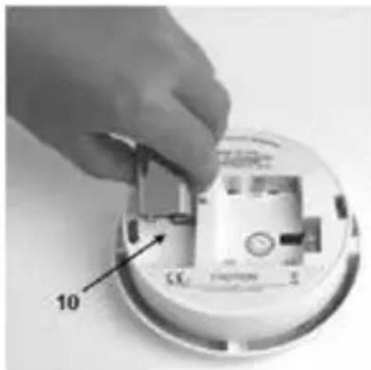NEDIS DTCTSC10WT2 - Colocar a bateria de 9 V - 1
