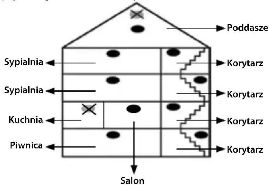 Sypialnia Sypialnia Kuchnia Piwnica Salon Poddasze Korytarz Korytarz Korytarz Korytarz