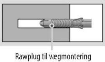 Rawplug til vægmontering