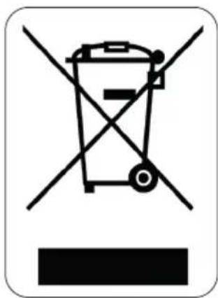 Prohibition sign with a trash bin crossed out by two diagonal lines, indicating no waste or discharge.